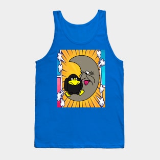 Luminous Moon Half Moon Face Tank Top